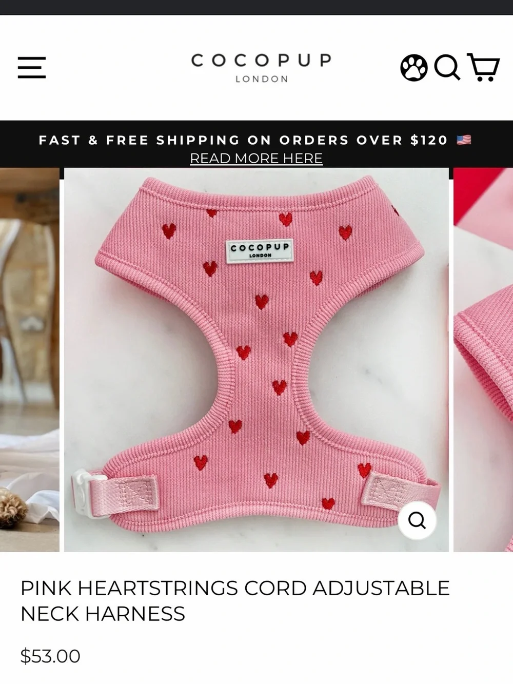 Cocopup pink harness